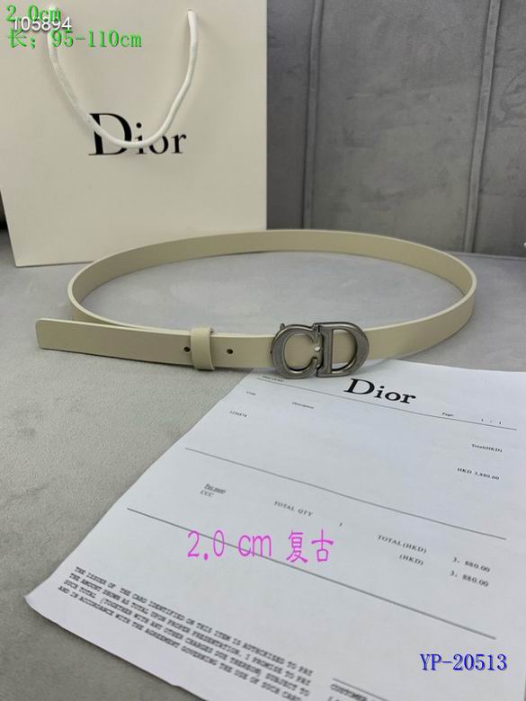 Dior Belt 20mmX95-110cm 7d08